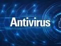 Cyfrowy świat chroniony przez antywirus z VPN. Grafika z hasłem "Antivirus" i symbolem kłódki.
