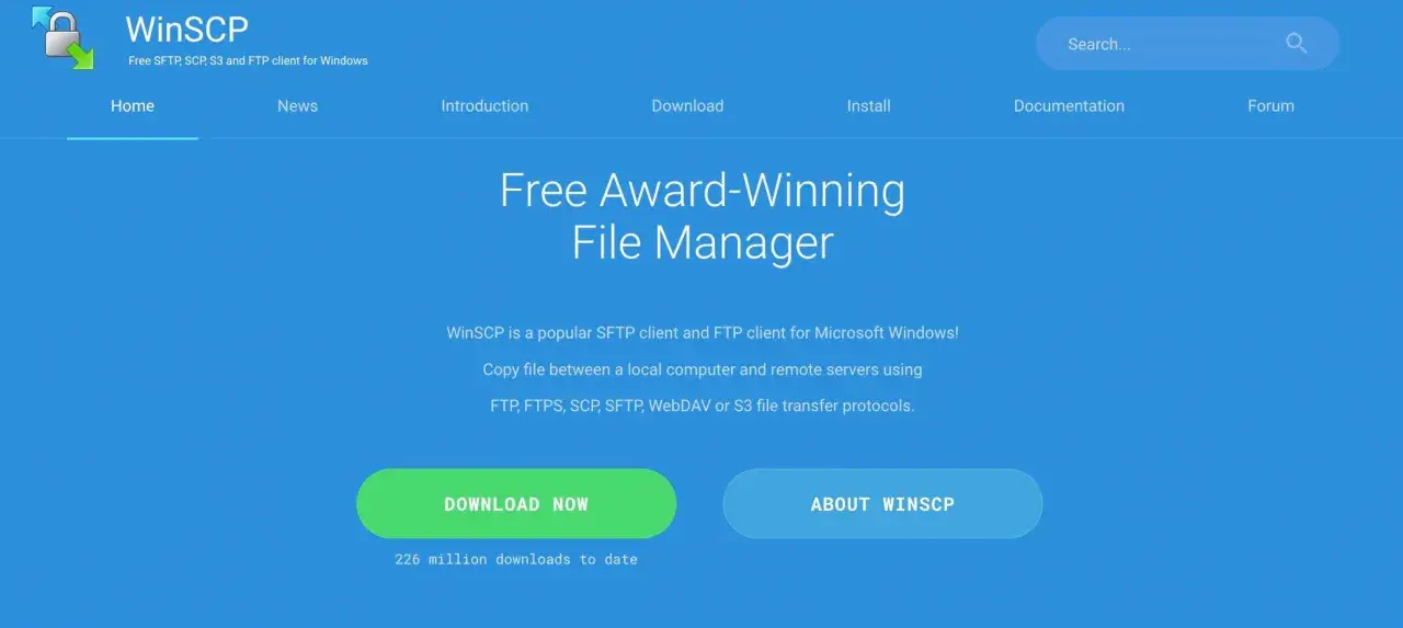 Darmowy FTP i SFTP klient WinSCP. Pobierz teraz ten nagradzany menedżer plików dla Windows.