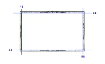 Elegancki, ozdobny border style z motywami roślinnymi i kropkami. Wymiary: 48, 51, 58, 61.